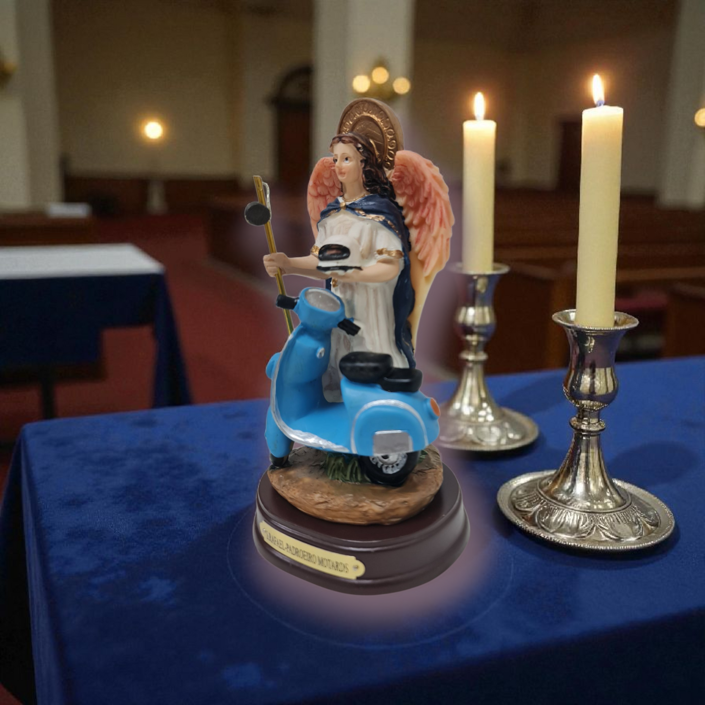 Arcangel Rafael con moto , Santos y Vírgenes católicos , productos Religiosos