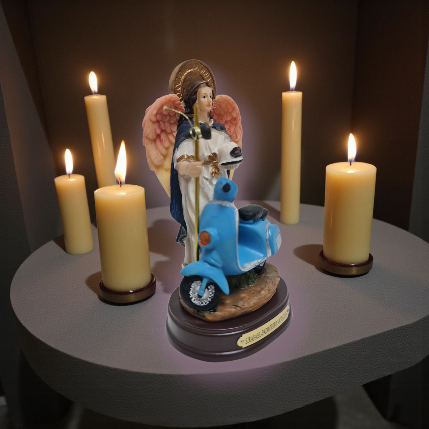 Arcangel Rafael con moto , Santos y Vírgenes católicos , productos Religiosos