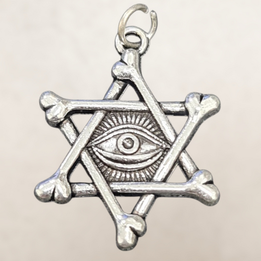 colgante estrella de huesos