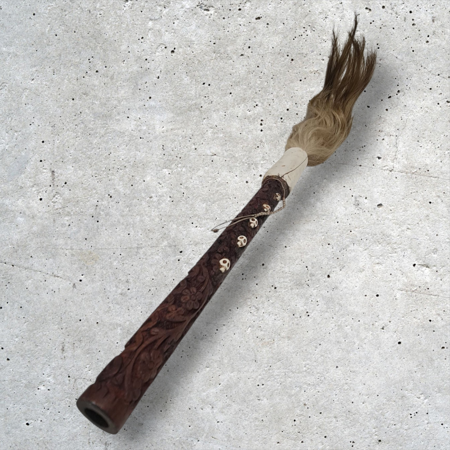 iruke africano calavera  , hecho a mano , Ifá Santeria Palo Mayombe babalawo