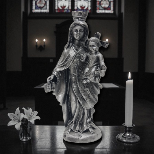 Virgen del Carmen metal  . Santos y vírgenes católicos, productos religiosos