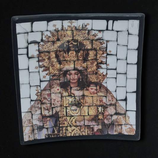 plato mosaico Virgen del Pino