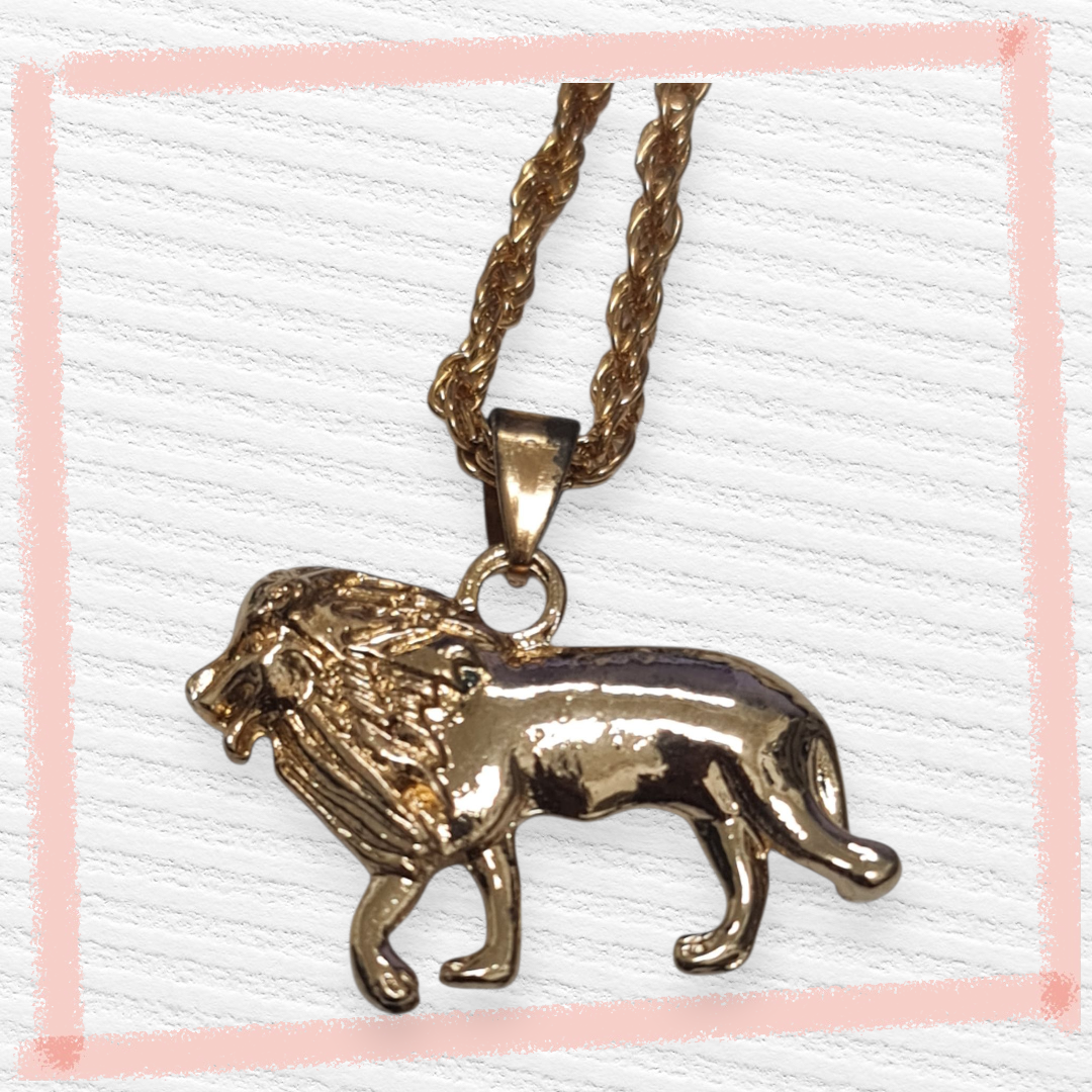 colgante Leon dorado