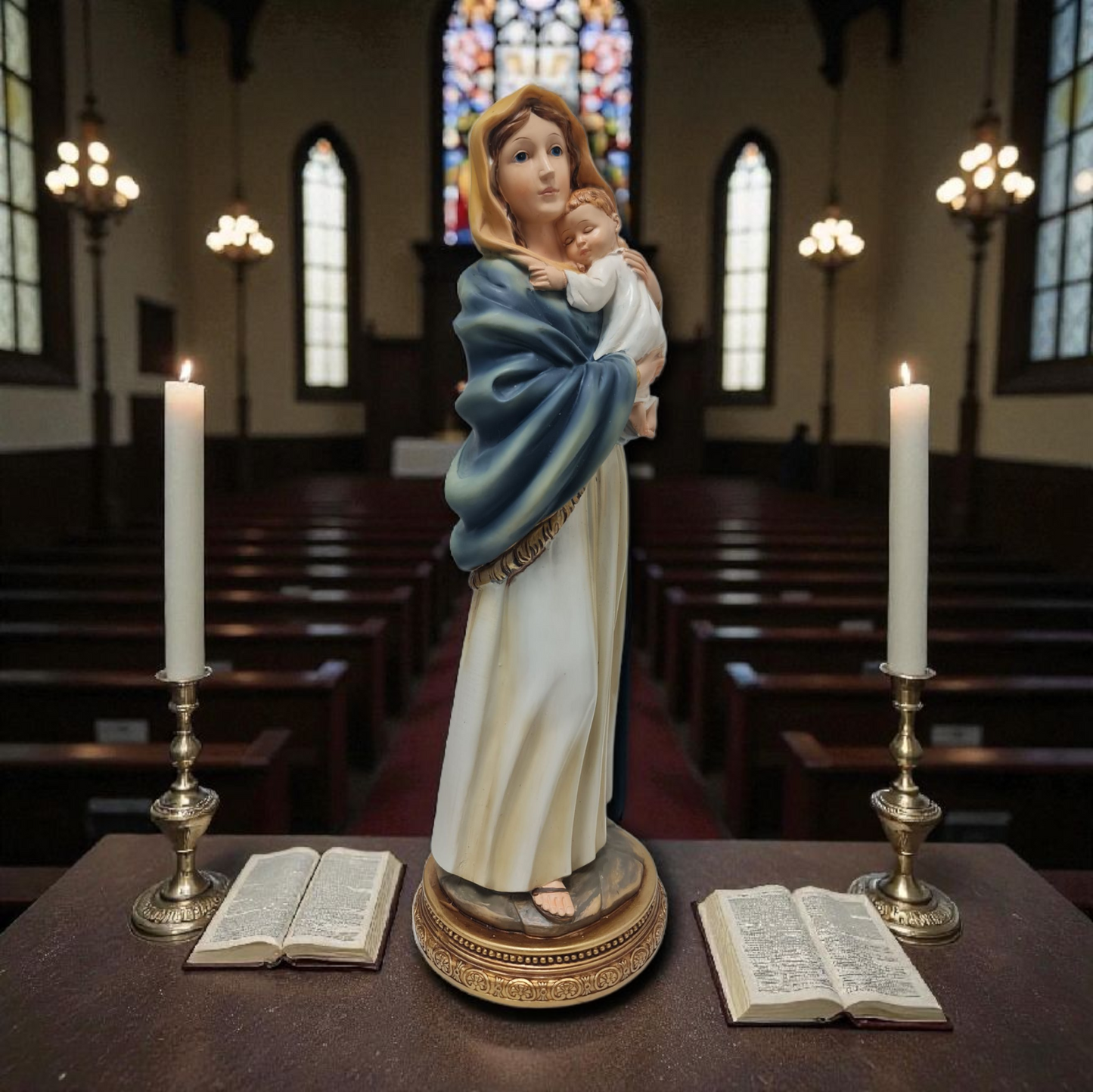 Virgen María con niño , Santos y Vírgenes católicos , productos Religiosos