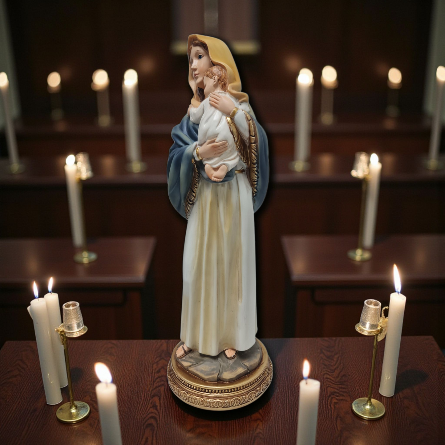 Virgen María con niño , Santos y Vírgenes católicos , productos Religiosos