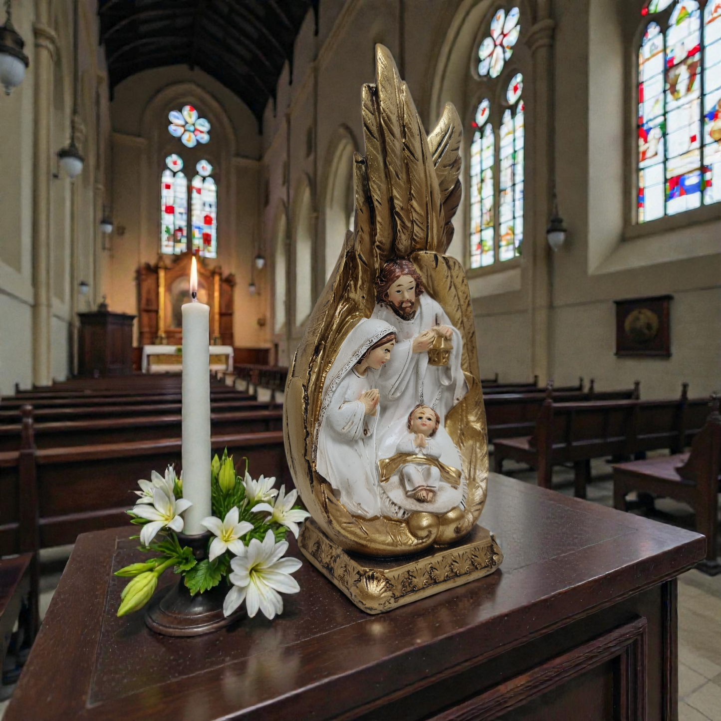 pesebre en alas doradas , presepio , Santos y Vírgenes católicos , productos Religiosos