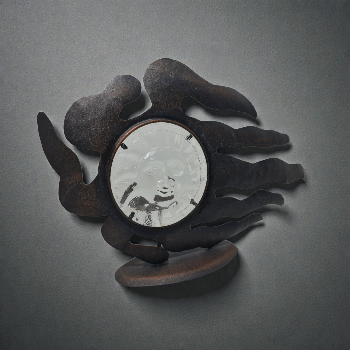 Porta velas metal Sol