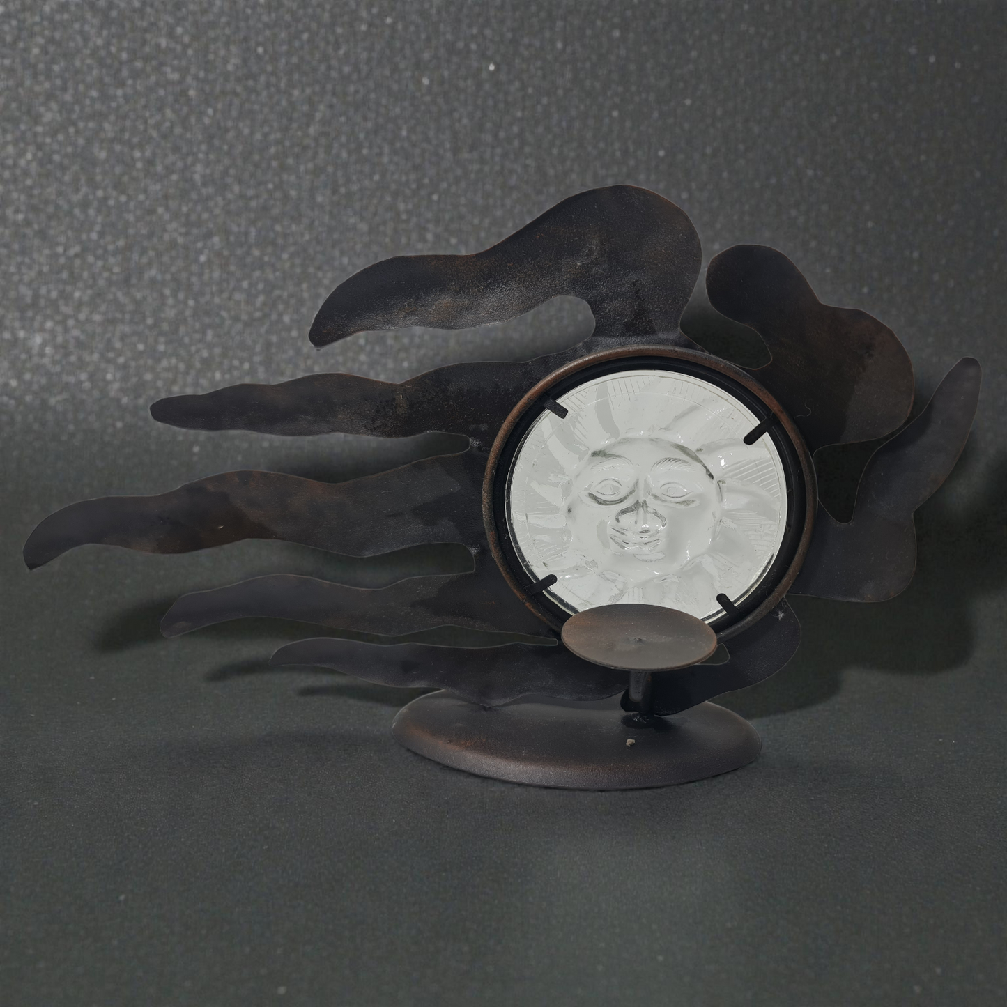 Porta velas metal Sol