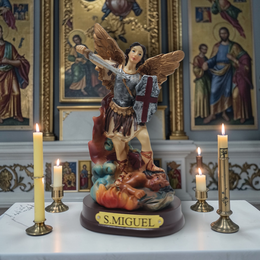 Arcangel San Miguel 13.5cm , Santos y Vírgenes católicos , productos Religiosos