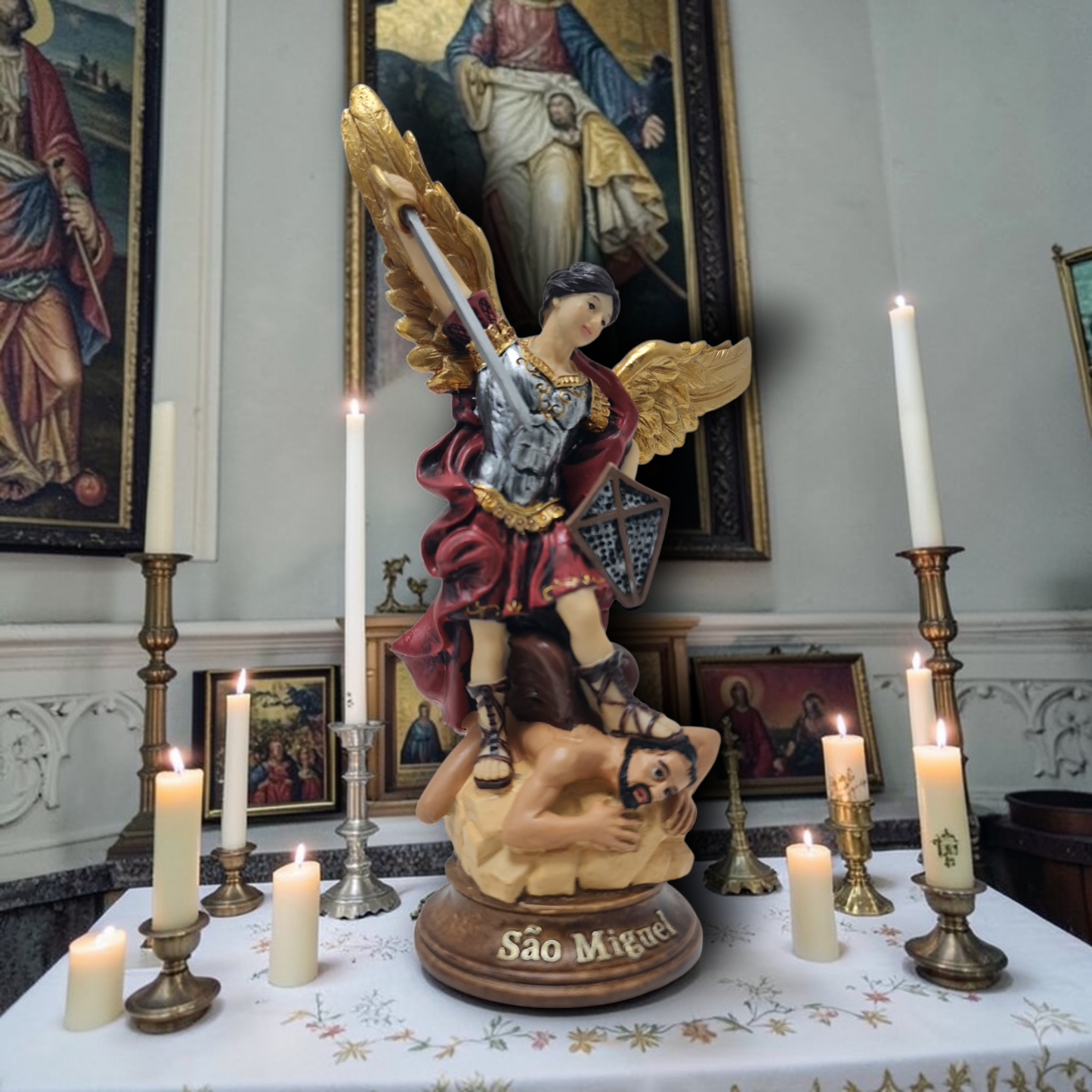 Arcangel San Miguel 15cm , Santos y Vírgenes católicos , productos Religiosos