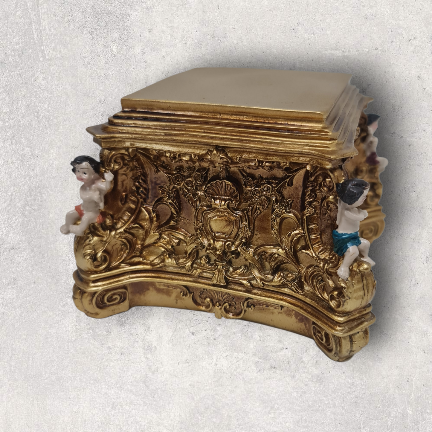 Mensula , Peana , Dorada con angeles , Santos y Vírgenes católicos , productos Religiosos