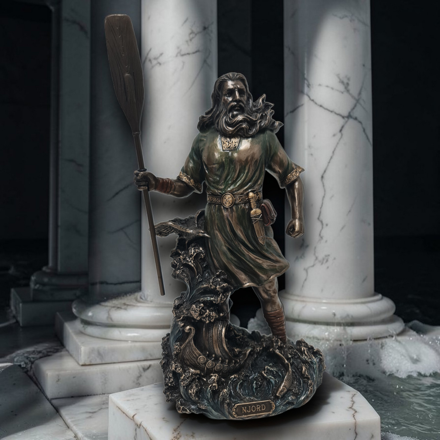 Statue des Gottes Dagda, mythologische Götter, esoterische und religiöse Gegenstände, handbemalt