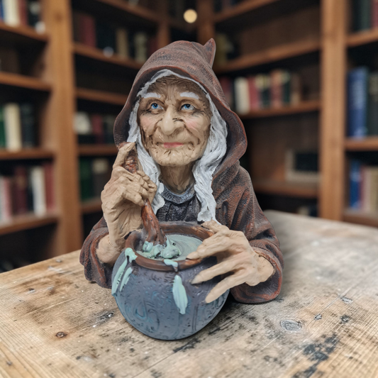 Bruja Wicca haciendo pócima