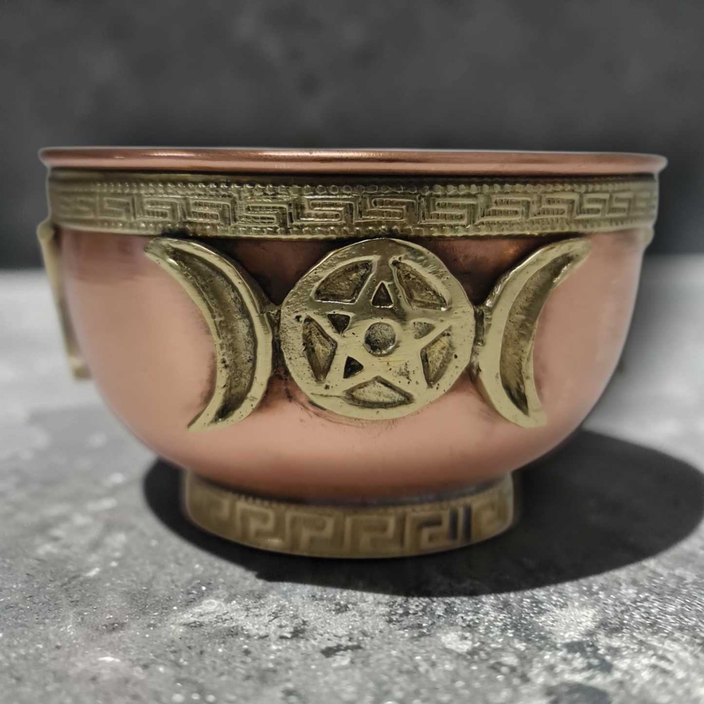 cuenco de Cobre triple luna