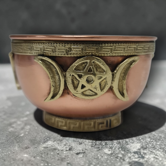 cuenco de Cobre triple luna