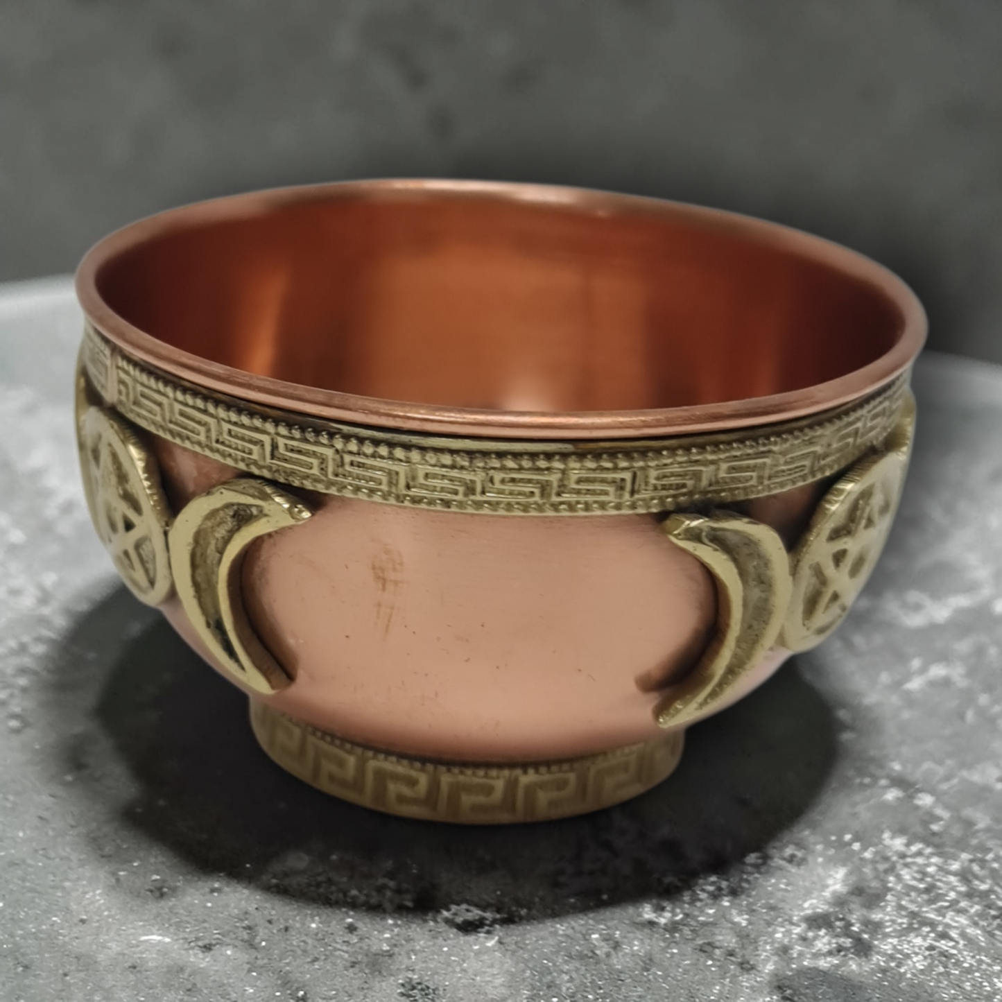 cuenco de Cobre triple luna