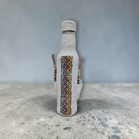 Botella cargada , de la Suerte African art , vudu , African vodun