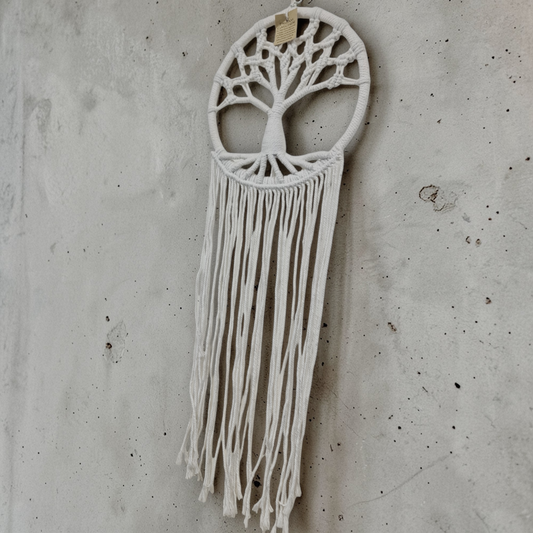Atrapasueños macrame arbol Blanco