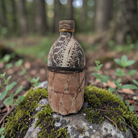 Flasche mit magischem Pulver, um Menschen fernzuhalten, Voodoo, afrikanischer Voodoo