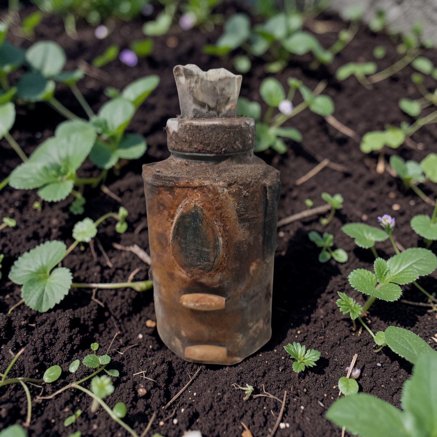 Flasche mit magischem Pulver, um Menschen fernzuhalten, Voodoo, afrikanischer Voodoo