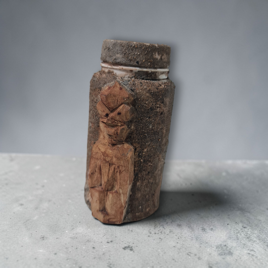 Flasche mit magischem Pulver, um Menschen fernzuhalten, Voodoo, afrikanischer Voodoo