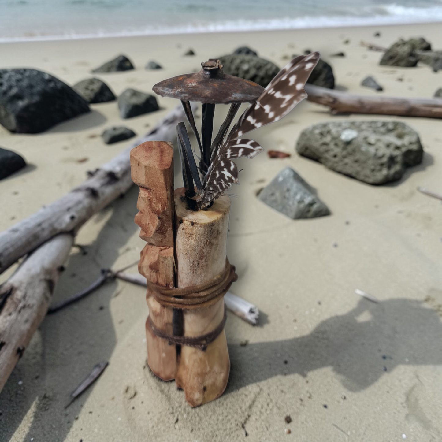 Flasche mit magischem Pulver, um Menschen fernzuhalten, Voodoo, afrikanischer Voodoo