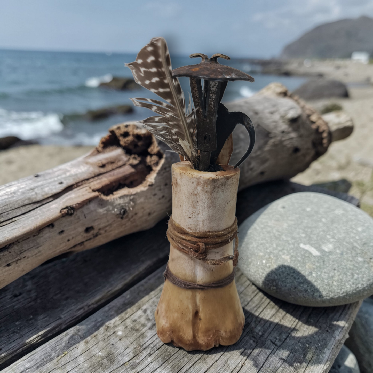 Flasche mit magischem Pulver, um Menschen fernzuhalten, Voodoo, afrikanischer Voodoo