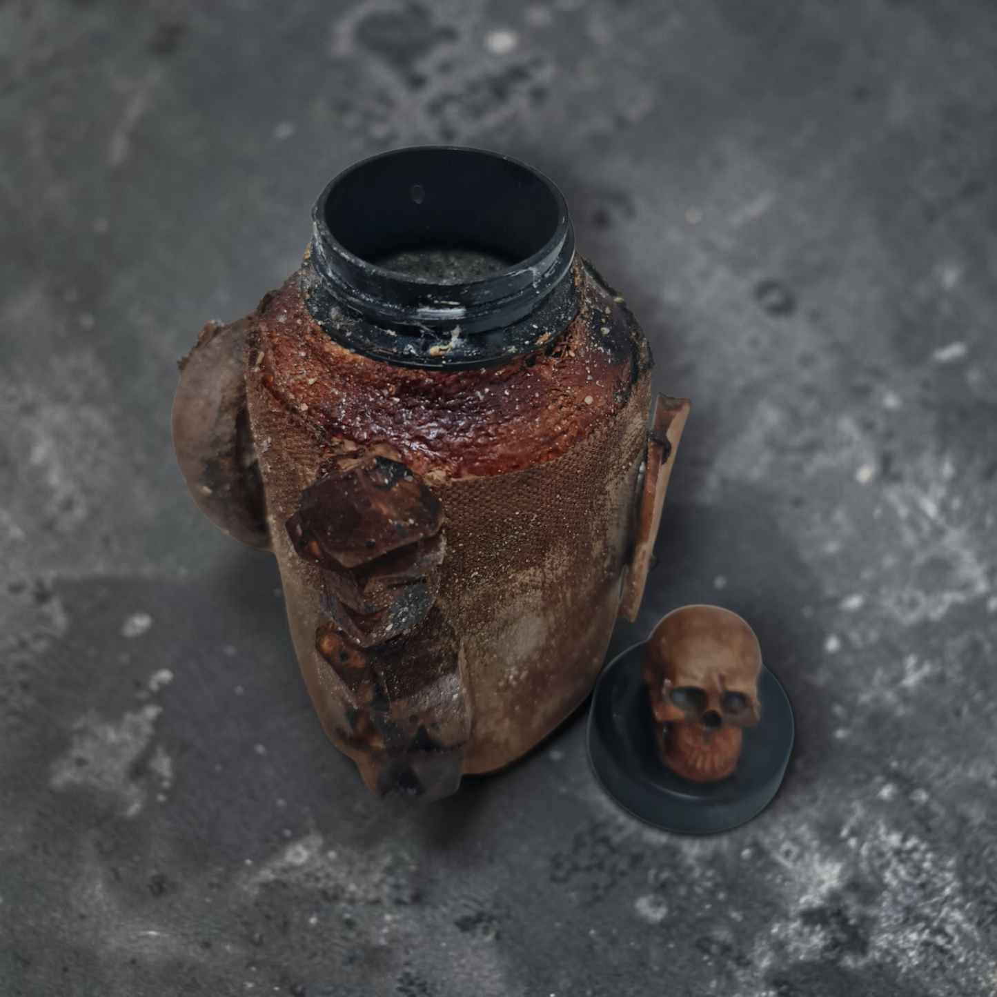 Flasche mit magischem Pulver, um Menschen fernzuhalten, Voodoo, afrikanischer Voodoo