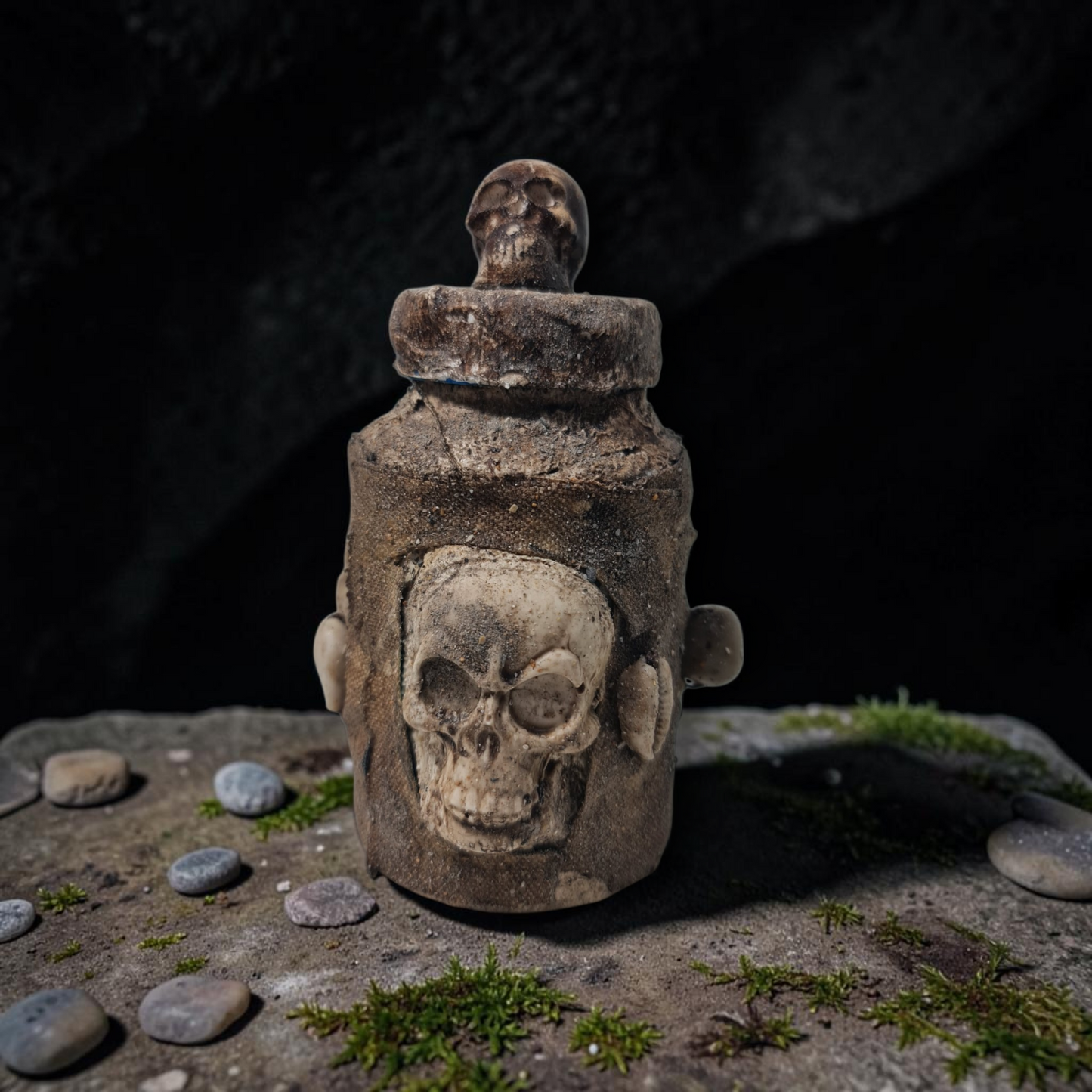 Flasche mit magischem Pulver, um Menschen fernzuhalten, Voodoo, afrikanischer Voodoo