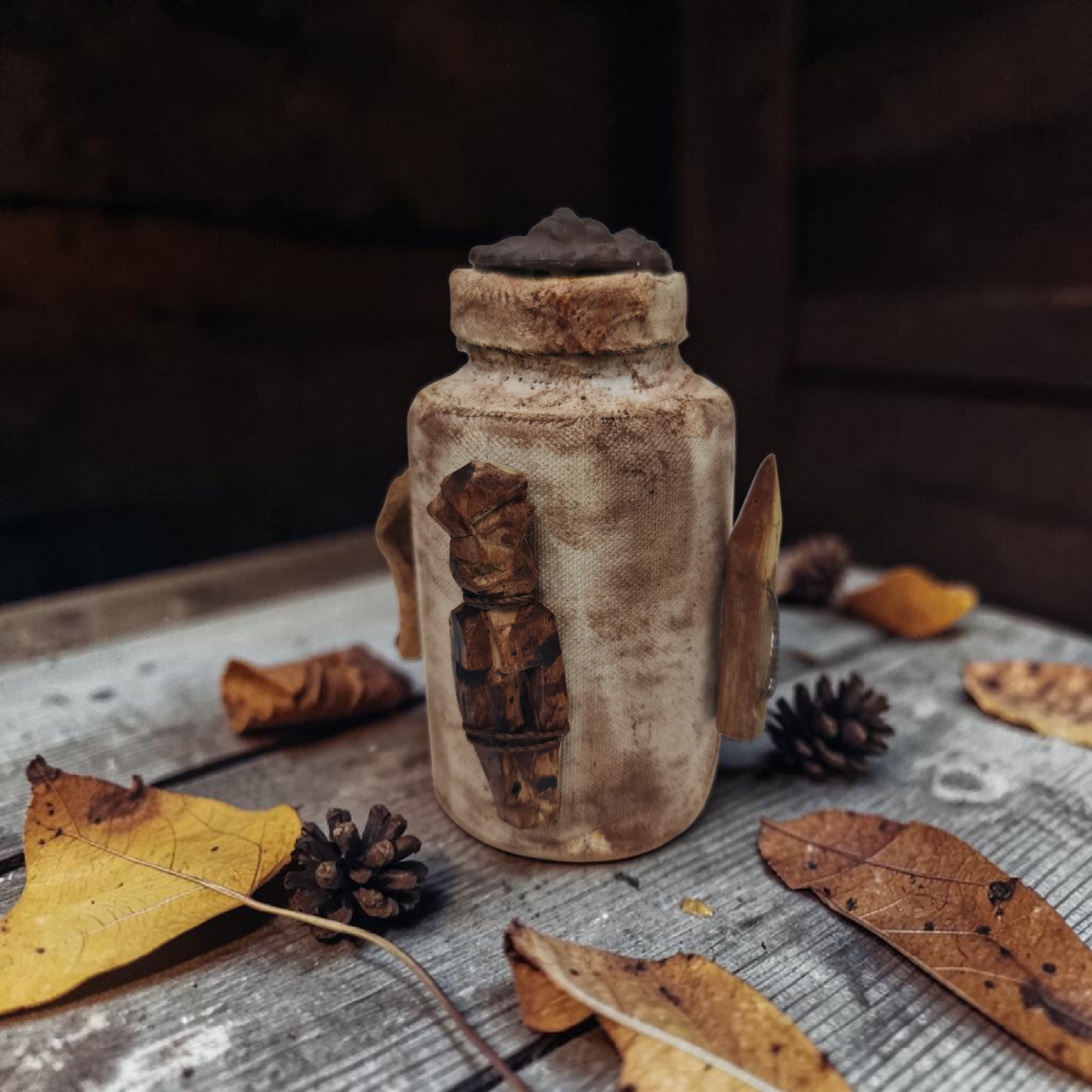 Flasche mit magischem Pulver, um Menschen fernzuhalten, Voodoo, afrikanischer Voodoo