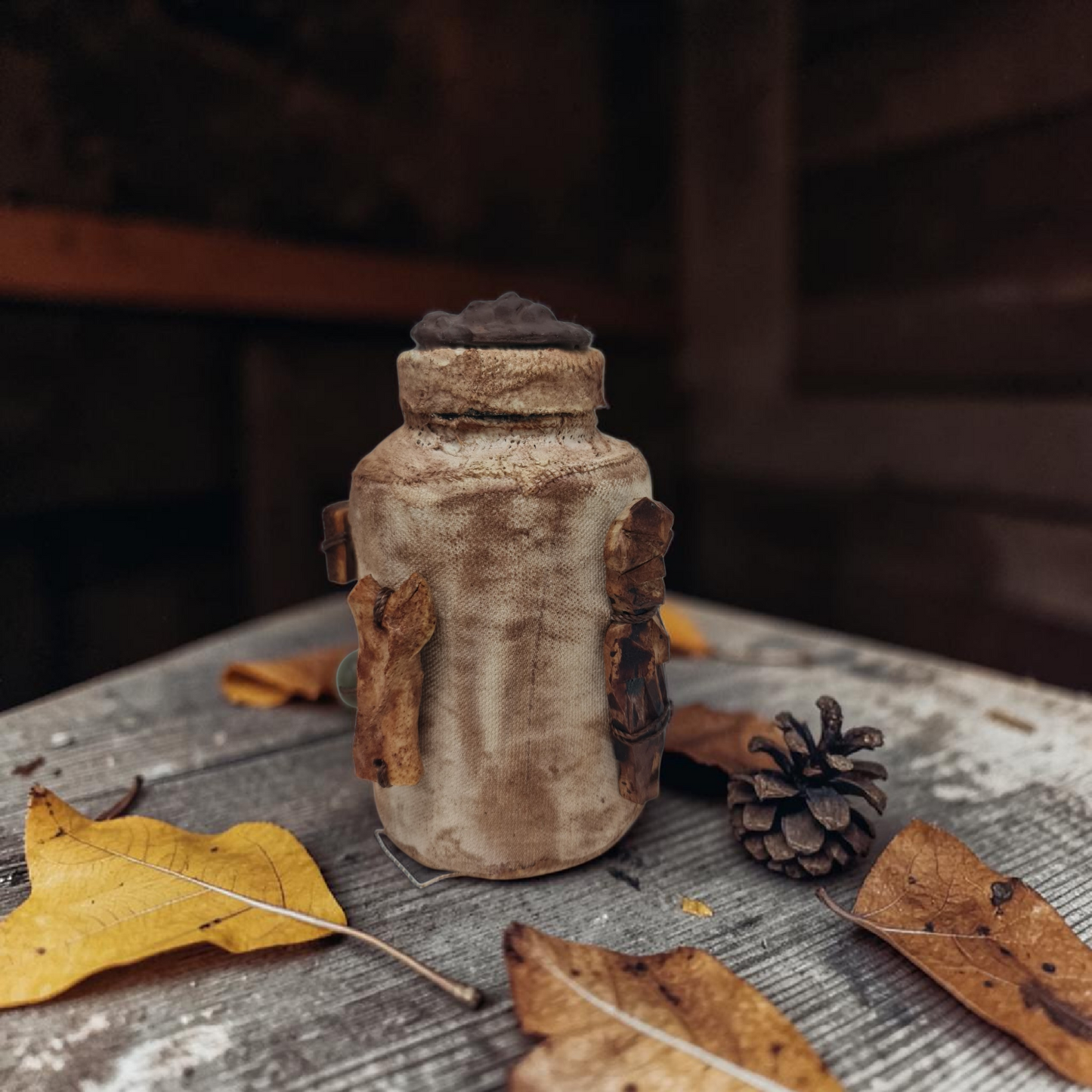 Flasche mit magischem Pulver, um Menschen fernzuhalten, Voodoo, afrikanischer Voodoo