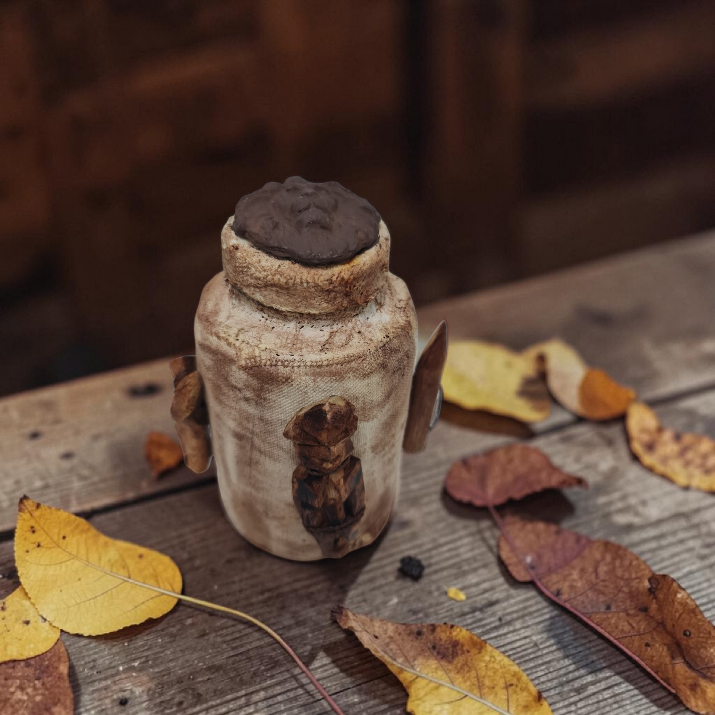 Flasche mit magischem Pulver, um Menschen fernzuhalten, Voodoo, afrikanischer Voodoo