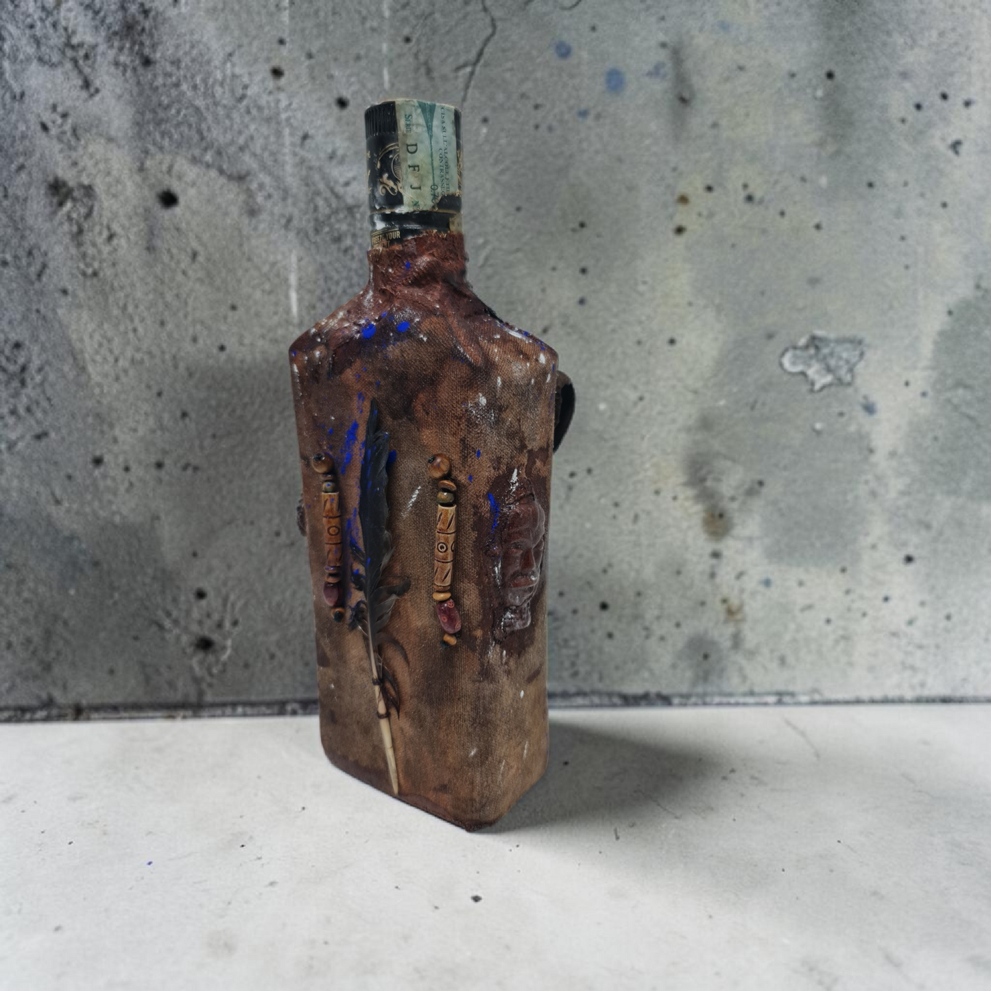 Flasche mit magischem Pulver, um Menschen fernzuhalten, Voodoo, afrikanischer Voodoo