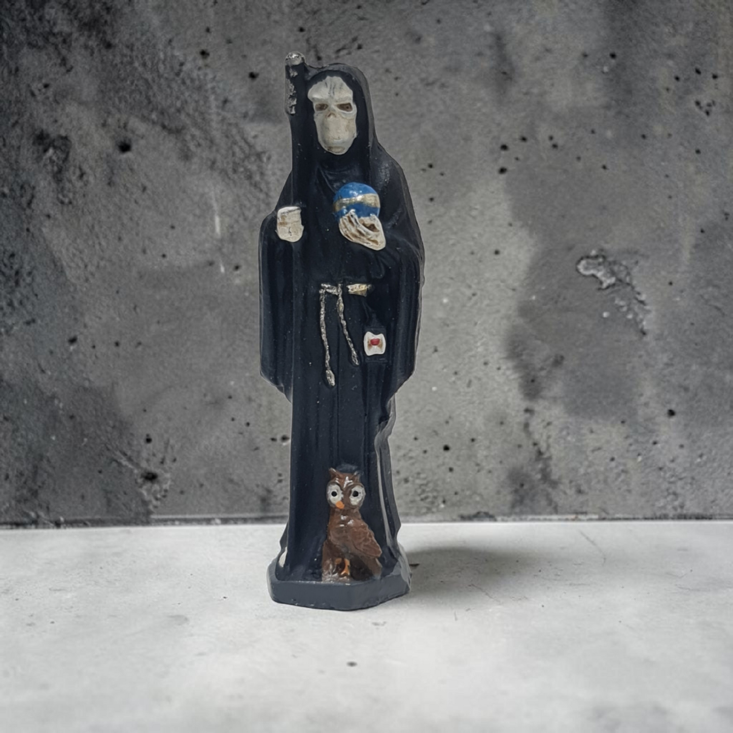 Estatua Santa Muerte 5cm , en lata , Santísima Muerte
