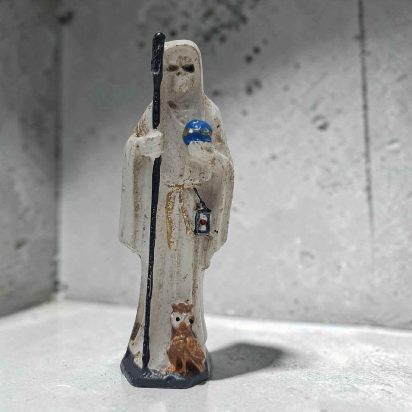 Estatua Santa Muerte 5cm , en lata , Santísima Muerte