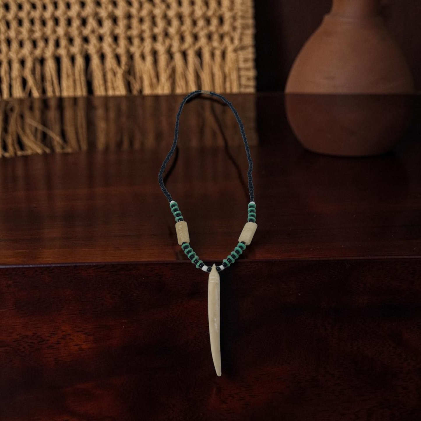 Glückslederanhänger, Original aus Benin, Amulett