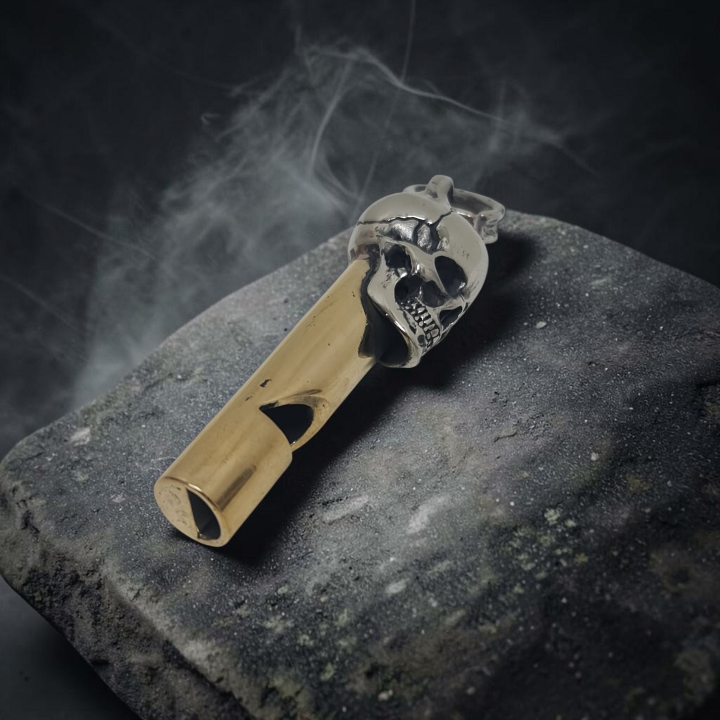 Anrufungspfeife, Bronze, handgefertigt, Geheimnisse des afrikanischen Vodoun