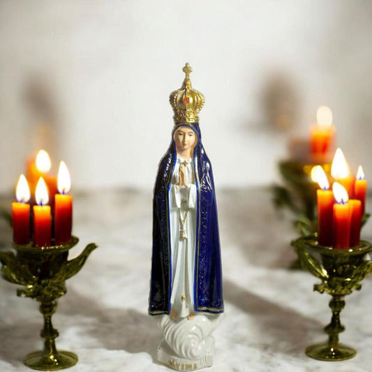 Virgen de Fátima manto azul  , Santos y Vírgenes católicos , productos Religiosos