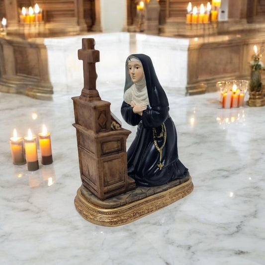 estatua Santa Rita de Casia rezando . Catholic Saints and Virgins, Religious products,