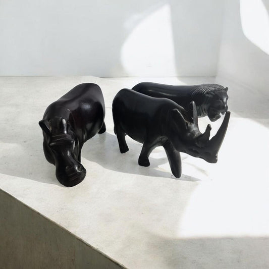 Escultura animales africanos maderas nobles  , arte tribal africano hecho a mano