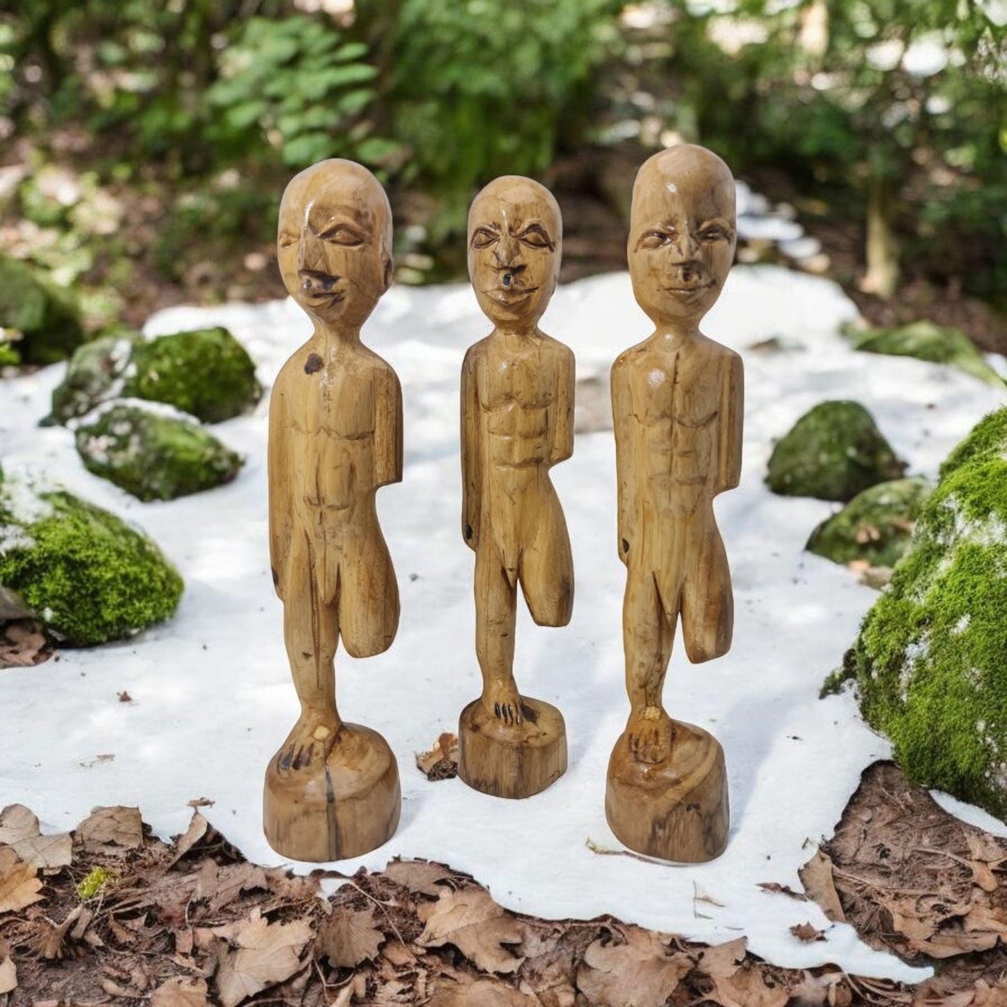 Muñeco Osaín madera - santería , yoruba, lucumí