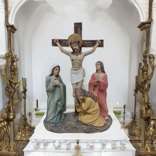 Cruz de Jesus con las 3 Marias  . Catholic Saints and Virgins, Religious products,