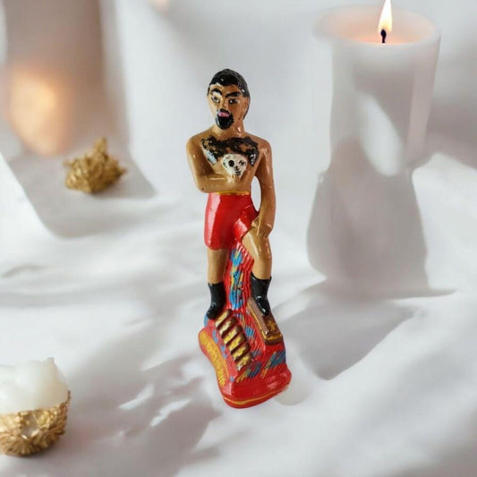 Figura Yeso Exú 7 Catacumbas , Candomble , kimbisa, Umbanda