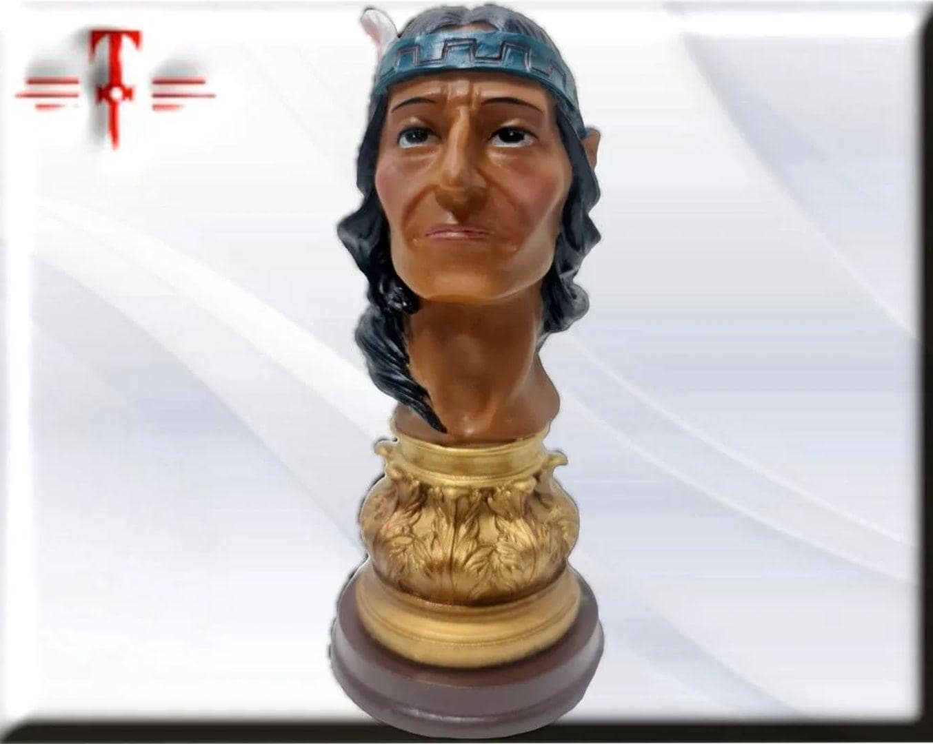 Estatua , Figura ,Indio Guaicaipuro , 3 potencias Africanas