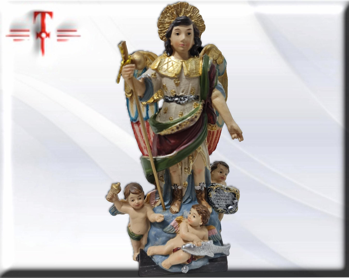 Arcangel Rafael con angeles , Santos y Vírgenes católicos , productos Religiosos