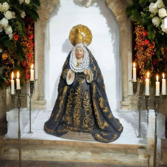 Virgen de la Esperanza con manto negro , Santos y Vírgenes católicos , productos Religiosos