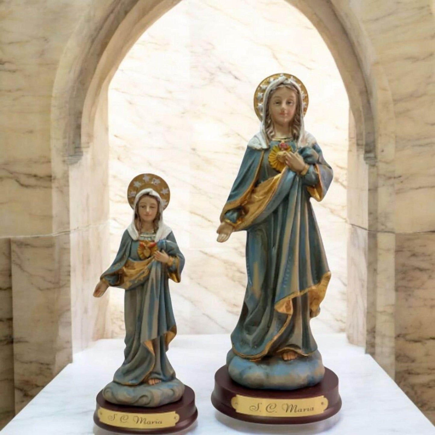 Sagrado corazón de María , virgenes y santos catolicos