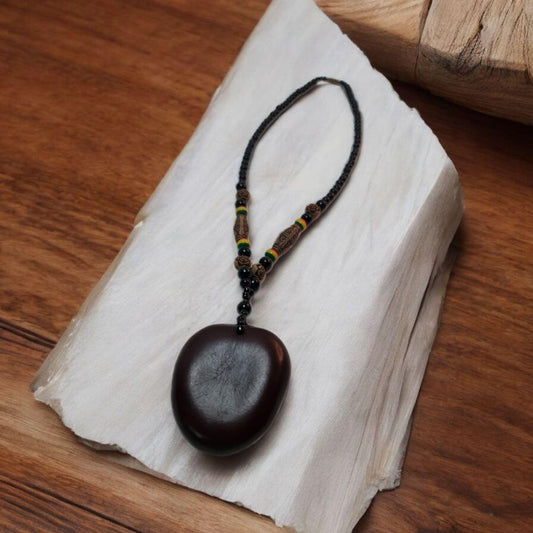Amuleto, protección, collar de corazón Shangó , corazón de Mar , cayajabo