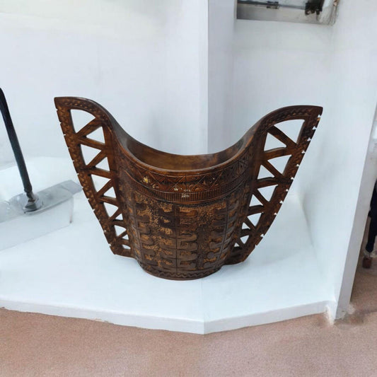 Cesta de madera Arte africano , Galería de Arte , antigüedad , Artesanía africana