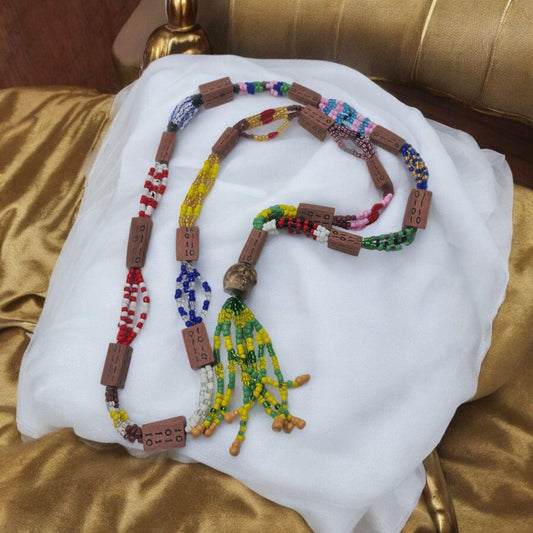 Collar Ogbe Yonó madera de Acana - Babalawo - Santeria Palo Mayombe